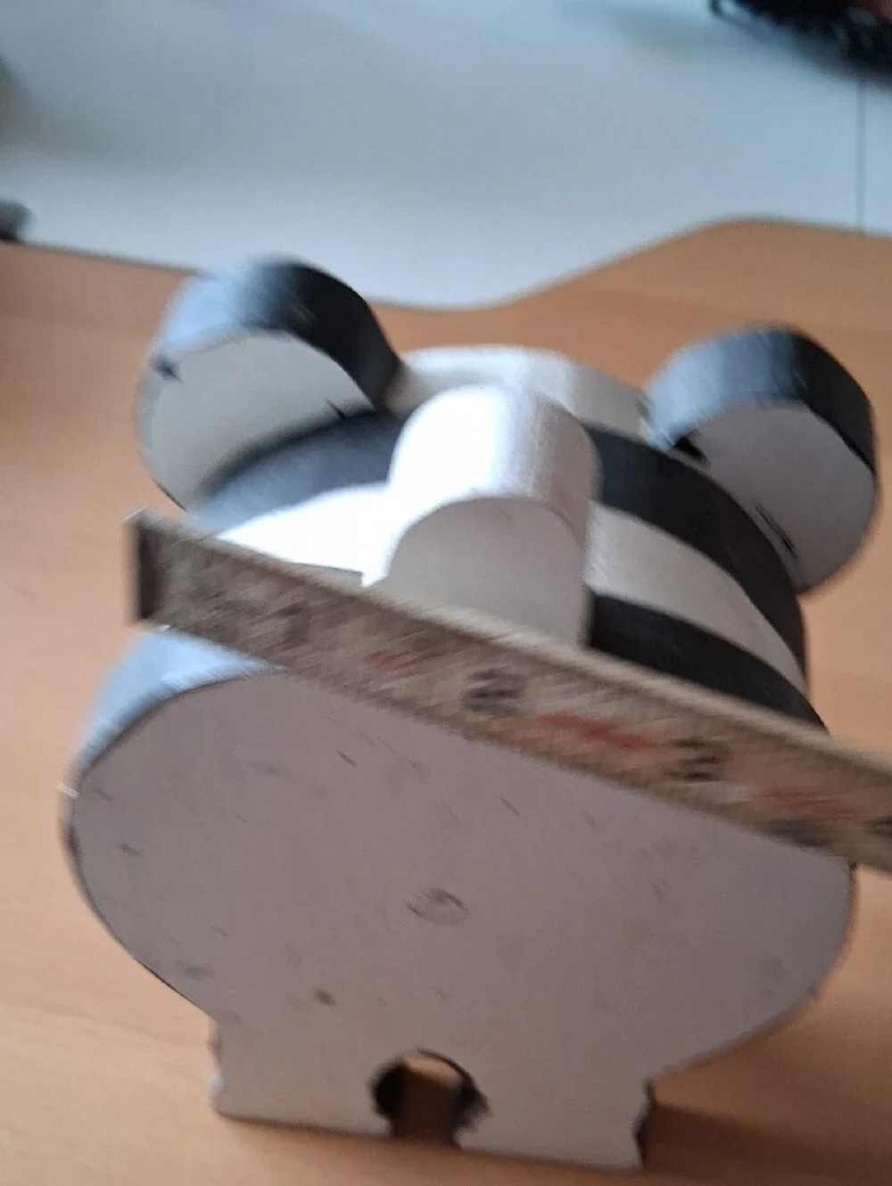 Hand-Painted Black & White Wooden Animal Décor Set